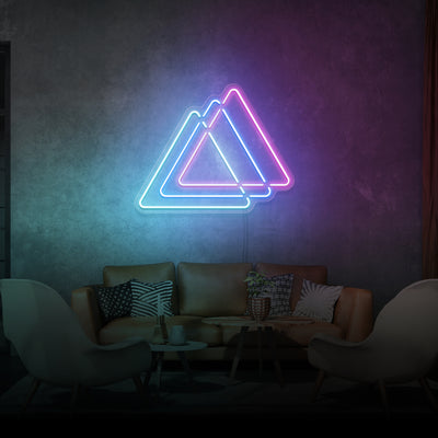Illuminati symbols triangle shapes LED neon sign, perfect for any room, colorful LED neon sign, get in touch for any custom LED neon sign enquiries you may have, London neon will help you create any custom LED neon sign designs you might have. our LED neon signs are the most affordable on the market and we will price beat any other UK LED neon sign quote. check out our pre made LED neon signs in our LED neon sign store