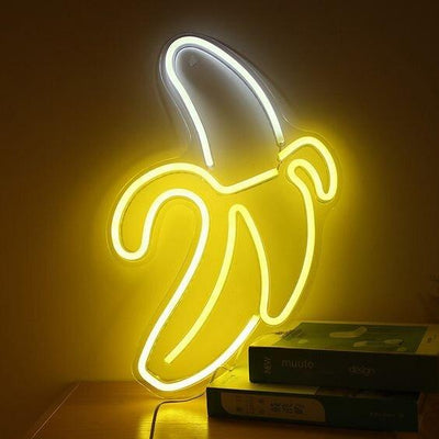Yellow banana LED neon signs lights, perfect neon signs for bar, colorful LED neon signs for bedroom, get in touch for any LED neon signs custom enquiries you may have, London neon signs uk will help you create any custom LED neon sign designs you might have. our LED neon signs are the most affordable on the market and we will price beat any other UK LED neon sign quote. check out our pre made LED neon signs in our LED neon sign store
