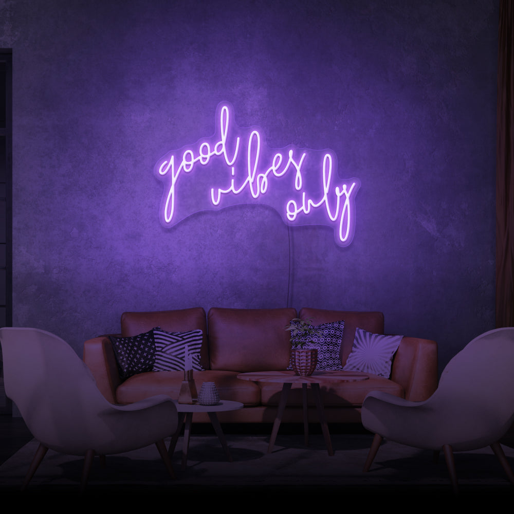 Good Vibes Only LED neon sign