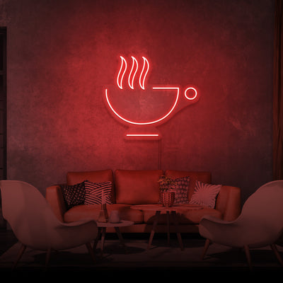 red cafe or restaurant coffee cup LED neon sign, perfect for any room, colorful LED neon sign, get in touch for any custom LED neon sign enquiries you may have, London neon will help you create any custom LED neon sign designs you might have. our LED neon signs are the most affordable on the market and we will price beat any other UK LED neon sign quote. check out our pre made LED neon signs in our LED neon sign store 